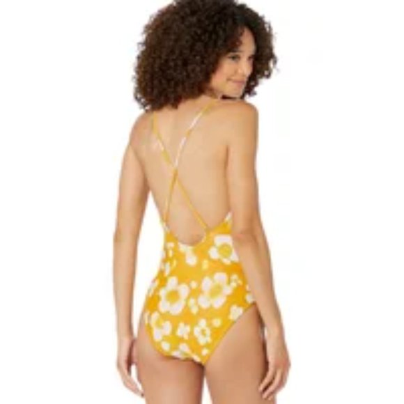 Madewell Small Swimsuit Second Wave Tie-Front Watercolor Floral One-Pie… - Picture 5 of 9